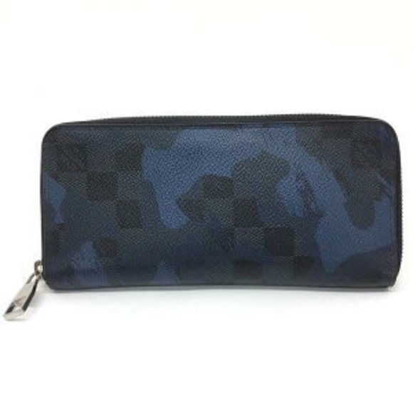 Louis Vuitton Zippy Wallet Vertical Cobalt Blue Camouflage Blue - Picture 1 of 7